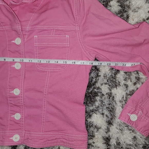 SO Vibrant Pink Cotton Button Up Jacket - Picture 9 of 12